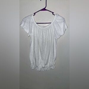 White Short Sleeve Blouse